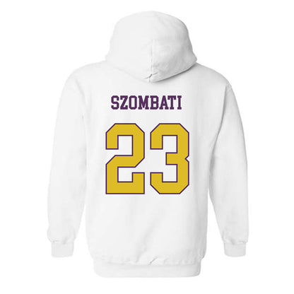 JMU - NCAA Women's Soccer : Kata Szombati - Vintage Dukes Hooded Sweatshirt-1