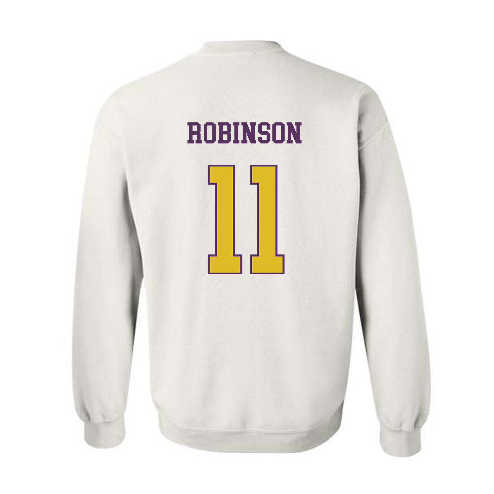 JMU - NCAA Women's Basketball : Bree Robinson - Vintage Dukes Crewneck Sweatshirt-1