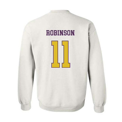 JMU - NCAA Women's Basketball : Bree Robinson - Vintage Dukes Crewneck Sweatshirt-1