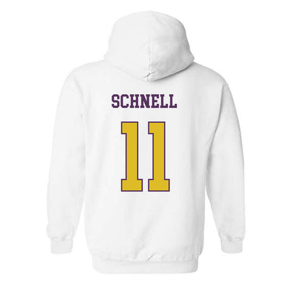 JMU - NCAA Women's Volleyball : Sarah Schnell - Vintage Dukes Hooded Sweatshirt-1