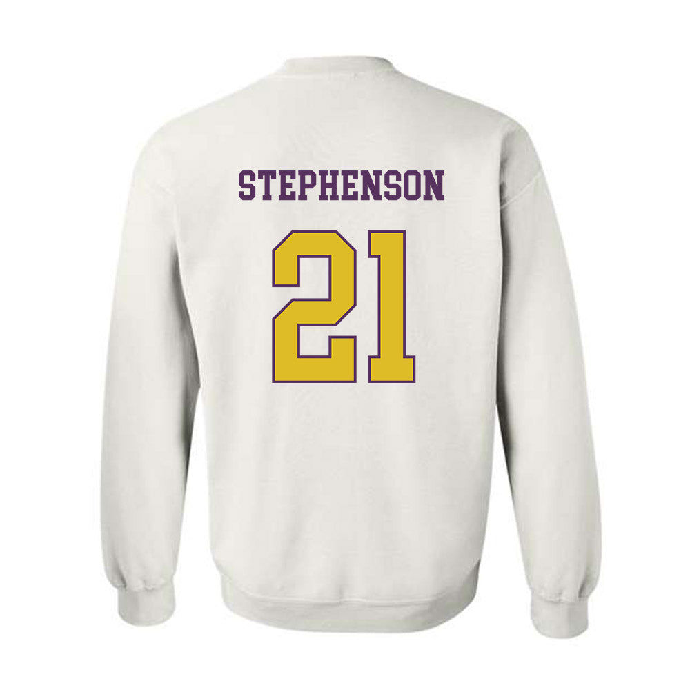 JMU - NCAA Women's Basketball : Zakiya Stephenson - Vintage Dukes Crewneck Sweatshirt-1