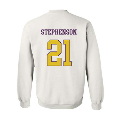 JMU - NCAA Women's Basketball : Zakiya Stephenson - Vintage Dukes Crewneck Sweatshirt-1