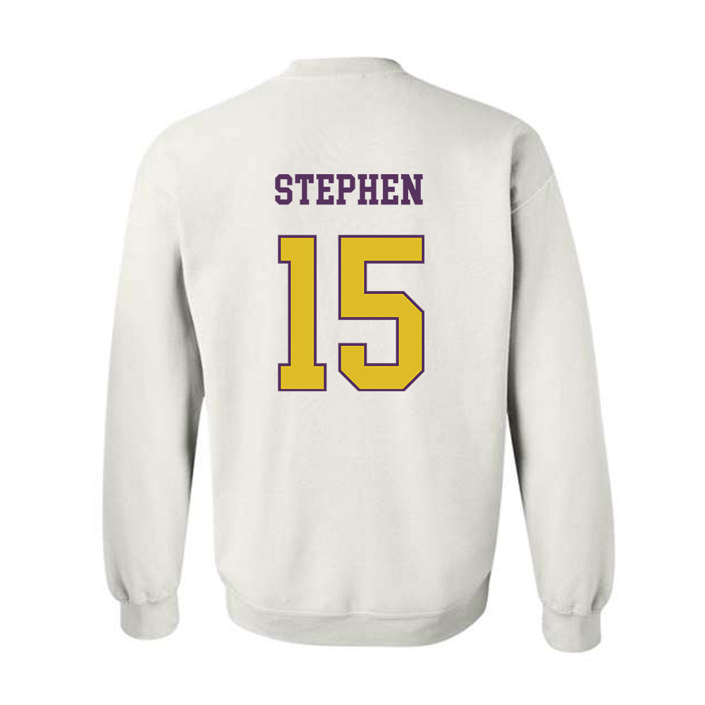 JMU - NCAA Men's Basketball : Joshua Stephen - Vintage Dukes Crewneck Sweatshirt-1