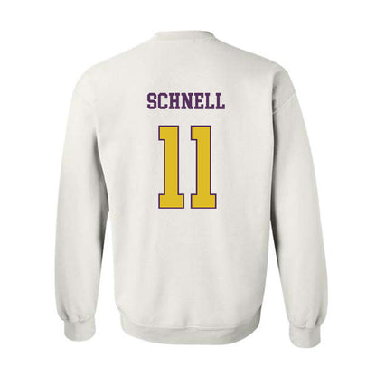JMU - NCAA Women's Volleyball : Sarah Schnell - Vintage Dukes Crewneck Sweatshirt-1