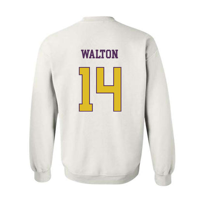 JMU - NCAA Women's Basketball : Regina Walton - Vintage Dukes Crewneck Sweatshirt-1