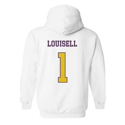 JMU - NCAA Women's Volleyball : Kennedy Louisell - Vintage Dukes Hooded Sweatshirt-1