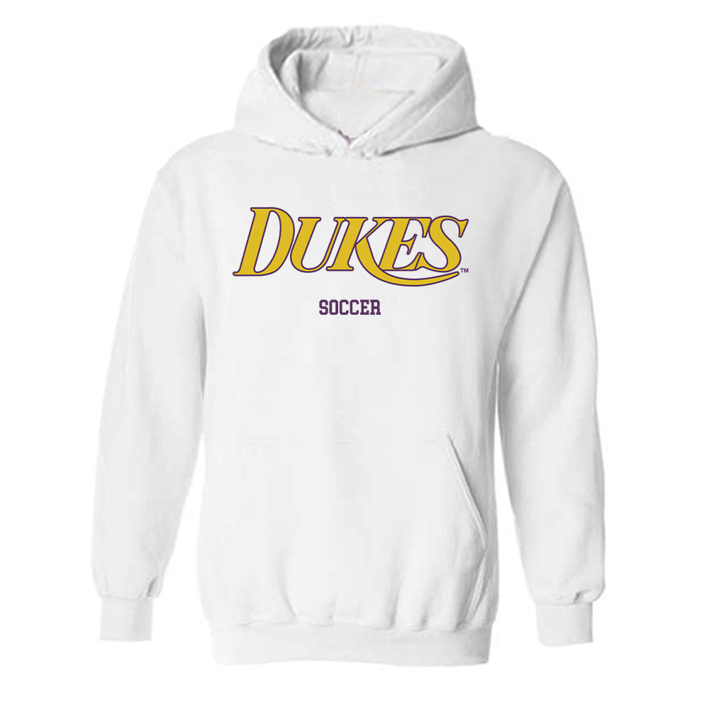 JMU - NCAA Men's Soccer : Tyler Miller - Vintage Dukes Hooded Sweatshirt-0