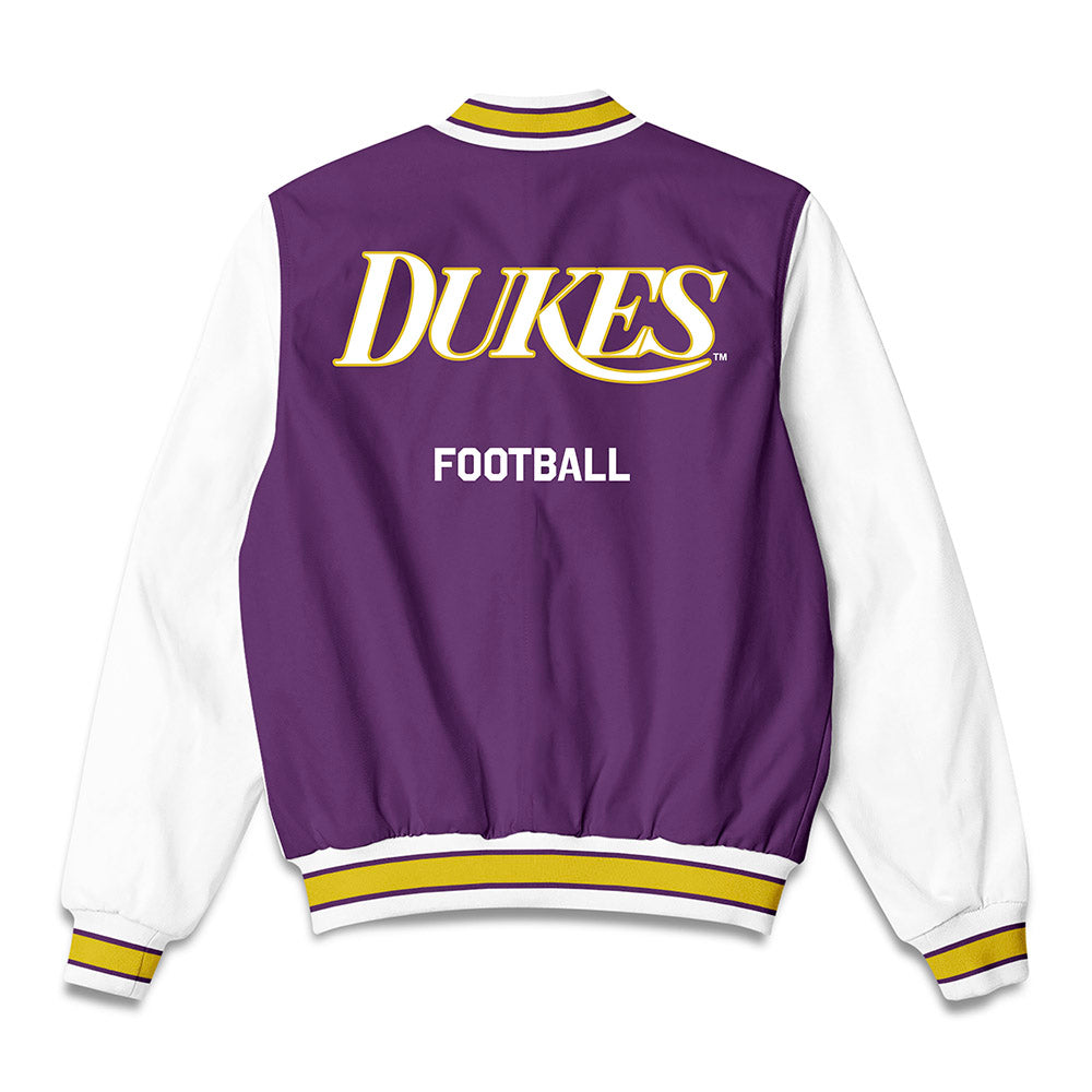 JMU - NCAA Football : Andrew Taddeo - Vintage Dukes Bomber Jacket-1