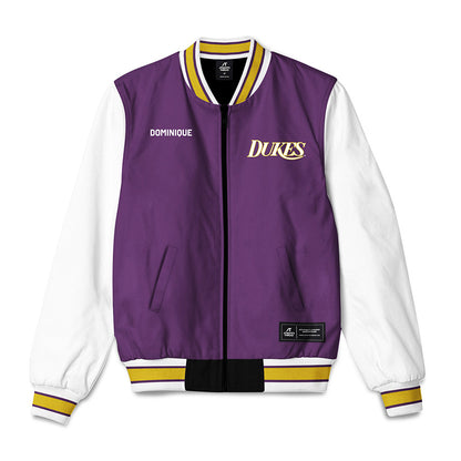 JMU - NCAA Women's Track & Field : Nina Dominique - Vintage Dukes Bomber Jacket-0
