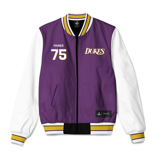 JMU - NCAA Football : Wyatt Maines - Vintage Dukes Bomber Jacket-0