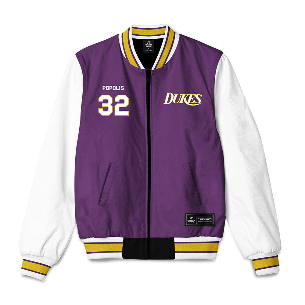 JMU - NCAA Women's Field Hockey : Hannah Popolis - Vintage Dukes Bomber Jacket-0