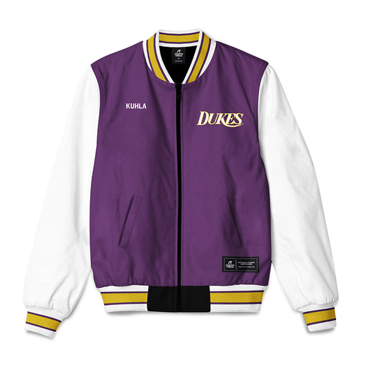 JMU - NCAA Men's Golf : Garrett Kuhla - Vintage Dukes Bomber Jacket-0