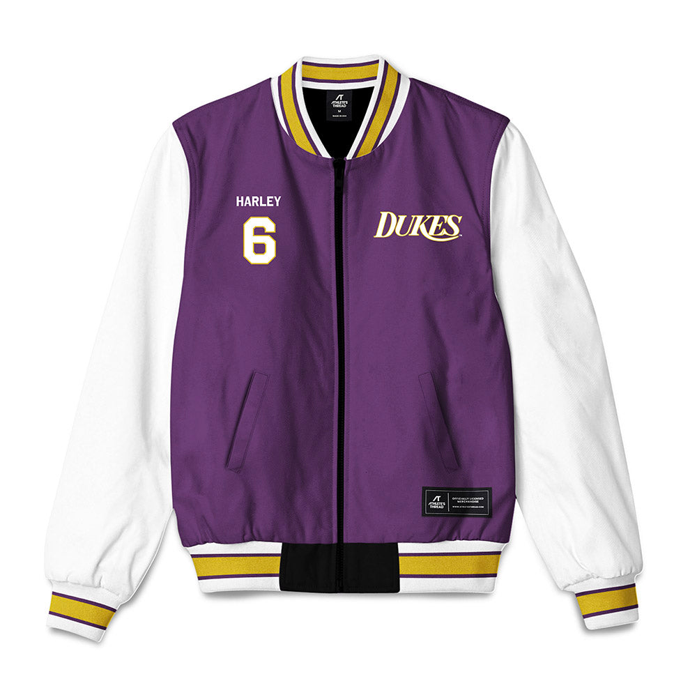 JMU - NCAA Football : Chantz Harley - Vintage Dukes Bomber Jacket-0