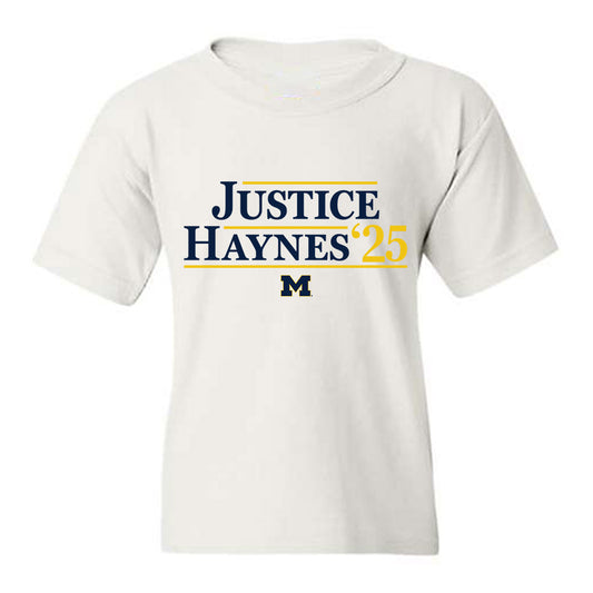 Michigan - NCAA Football : Justice Haynes - Campaign Youth T-Shirt-0