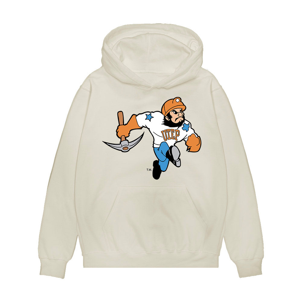 UTEP - NCAA Football : Jaime Guerrero Jr - Vintage Miners Premium Hooded Sweatshirt-0