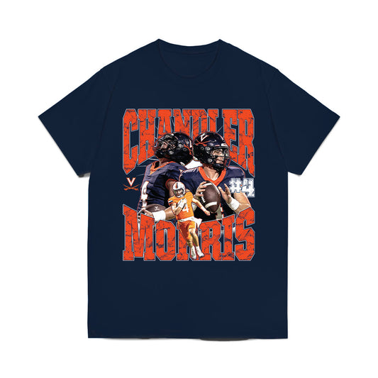 Virginia - NCAA Football : Chandler Morris - Collage Comfort Colors T-Shirt-0