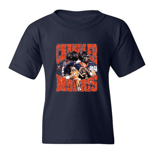Virginia - NCAA Football : Chandler Morris - Collage Youth T-Shirt-0
