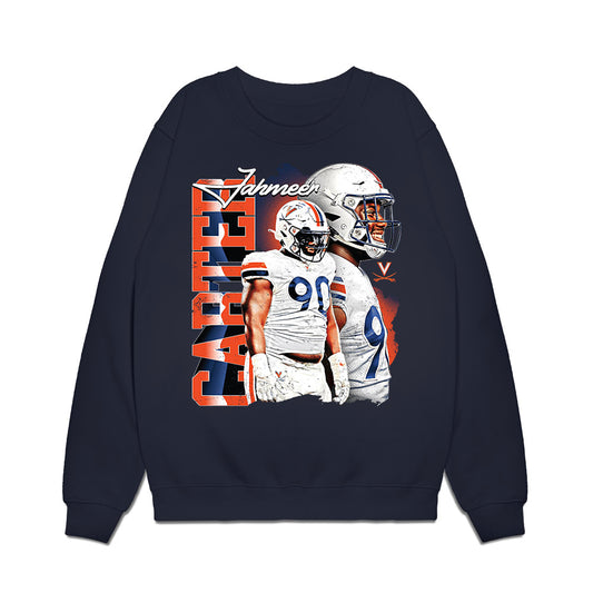 Virginia - NCAA Football : Jahmeer Carter - Collage Premium Crewneck Sweatshirt-0