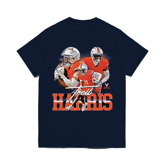 Virginia - NCAA Football : Trell Harris - Collage Comfort Colors T-Shirt-0