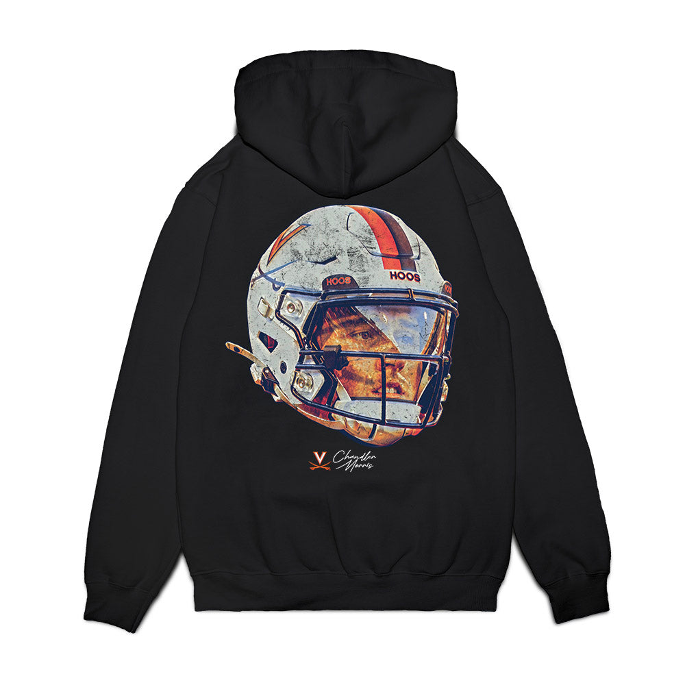 Virginia - NCAA Football : Chandler Morris - Game Face Premium Hooded Sweatshirt-1