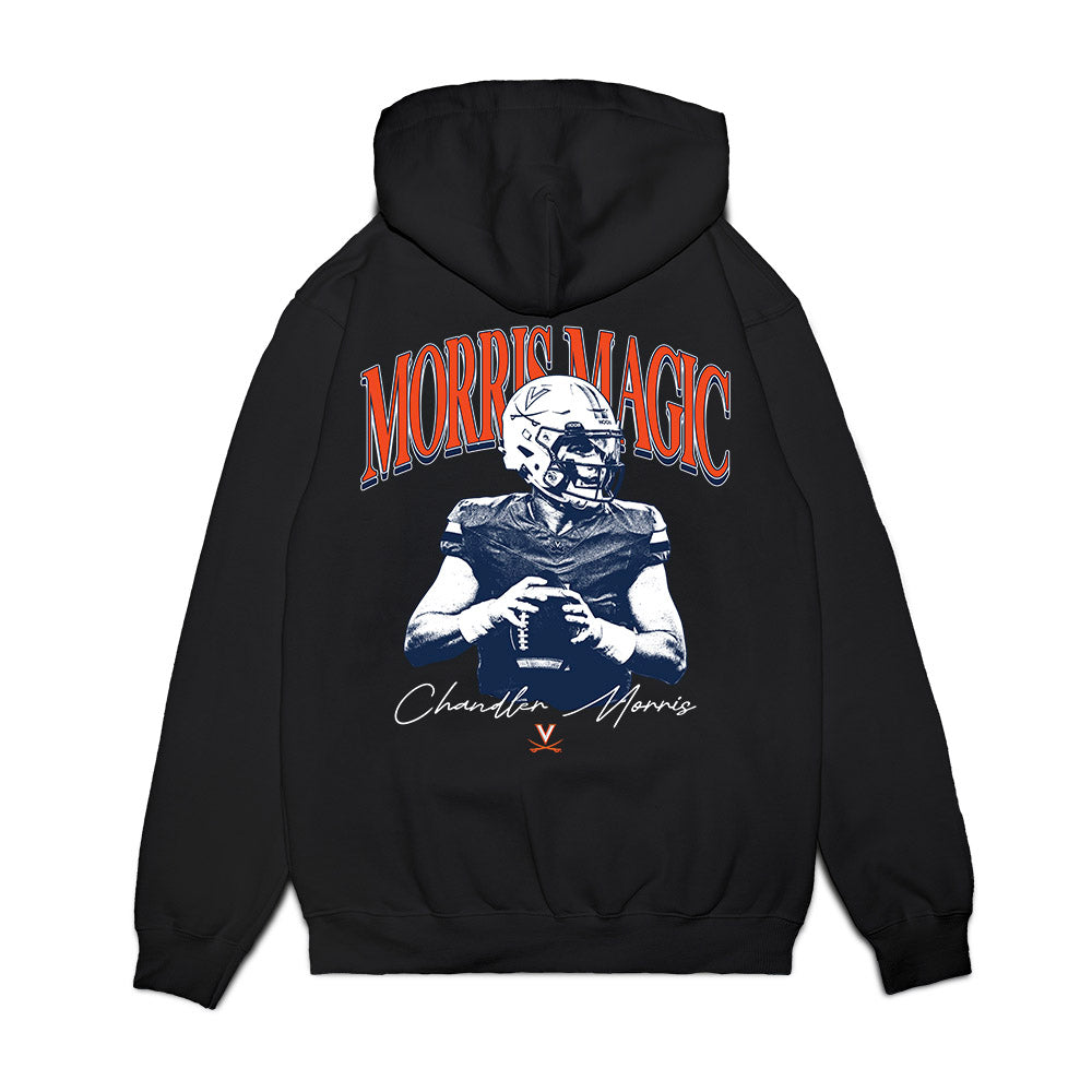 Virginia - NCAA Football : Chandler Morris - Morris Magic Graphic Premium Hooded Sweatshirt-1