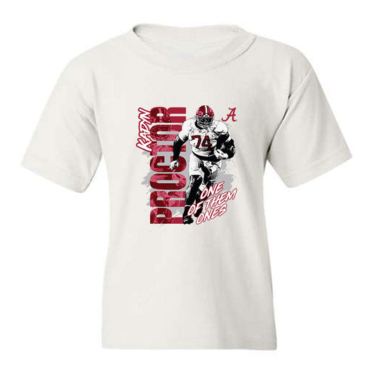 Alabama - NCAA Football : Kadyn Proctor - Collage Youth T-Shirt-0
