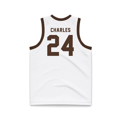St. Bonaventure - NCAA Men's Basketball : Cayden Charles - White Basketball Jersey-1