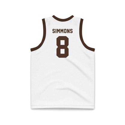 St. Bonaventure - NCAA Men's Basketball : Buddy Simmons - White Basketball Jersey-1