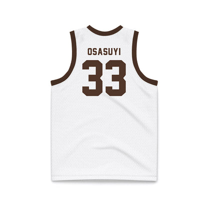 St. Bonaventure - NCAA Men's Basketball : Andrew Osasuyi - White Basketball Jersey-1