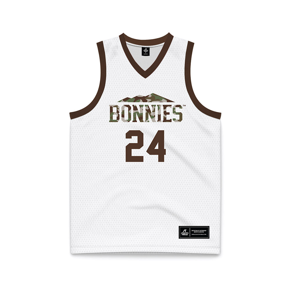 St. Bonaventure - NCAA Men's Basketball : Cayden Charles - White Basketball Jersey-0