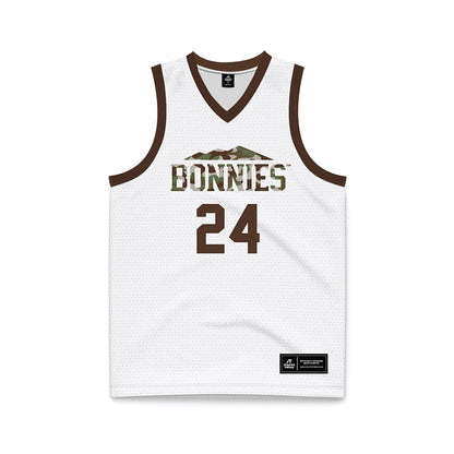 St. Bonaventure - NCAA Men's Basketball : Cayden Charles - White Basketball Jersey-0