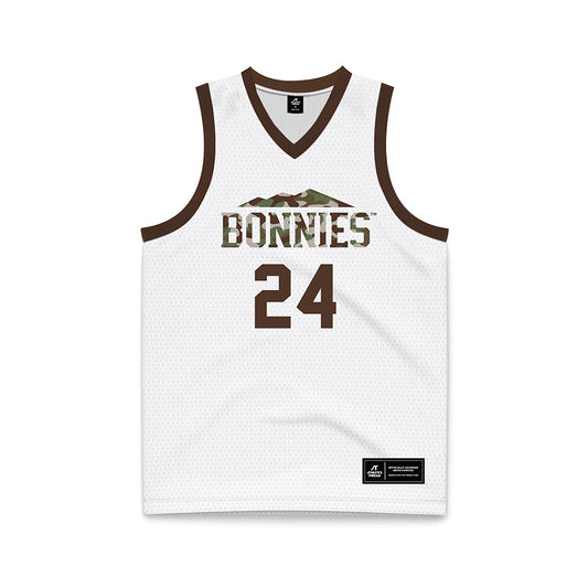 St. Bonaventure - NCAA Men's Basketball : Cayden Charles - White Basketball Jersey-0