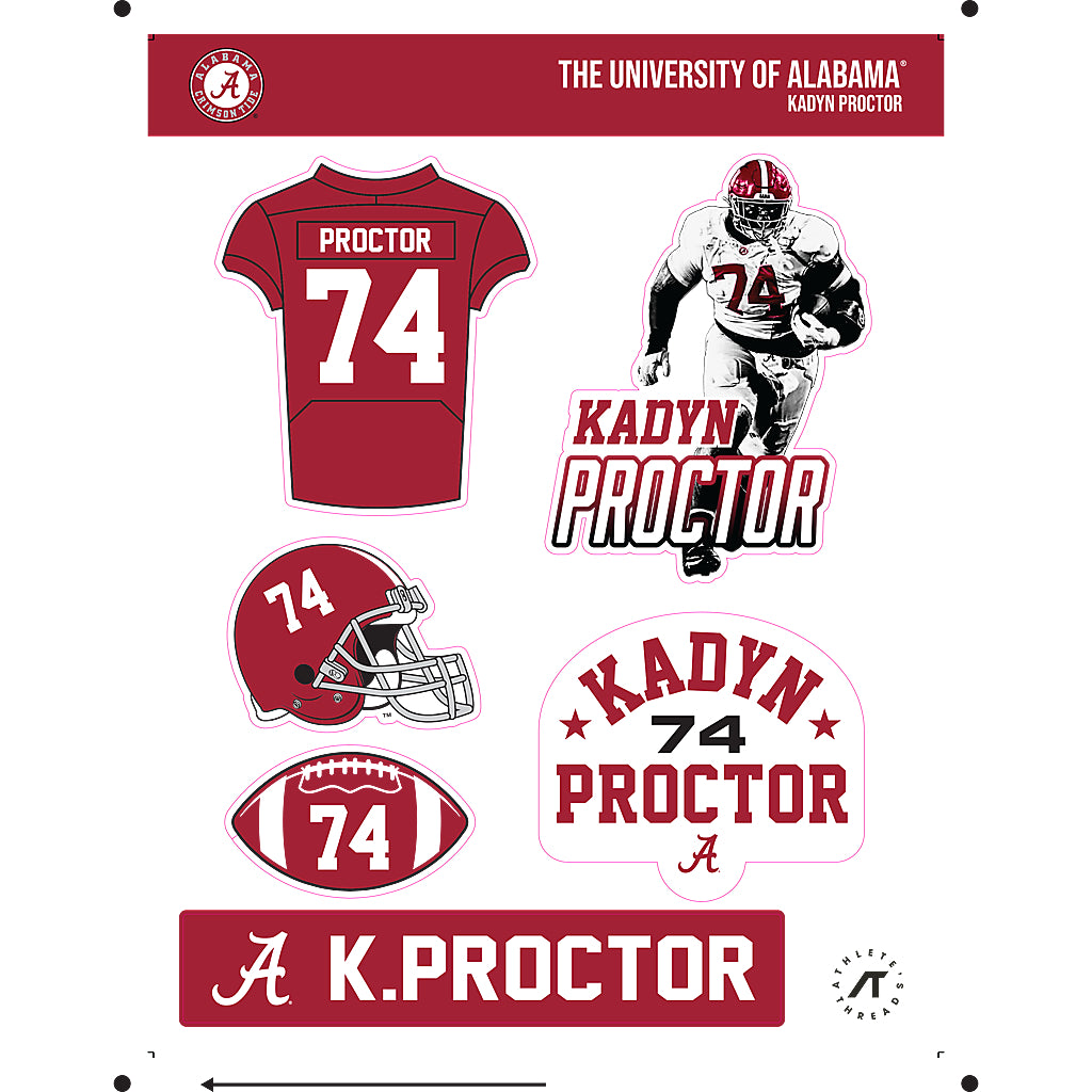 Alabama - NCAA Football : Kadyn Proctor - One of Them Ones Sticker Sheet-0