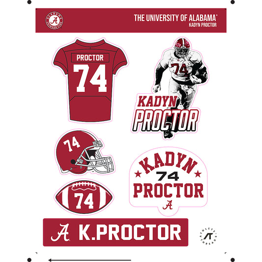 Alabama - NCAA Football : Kadyn Proctor - One of Them Ones Sticker Sheet-0
