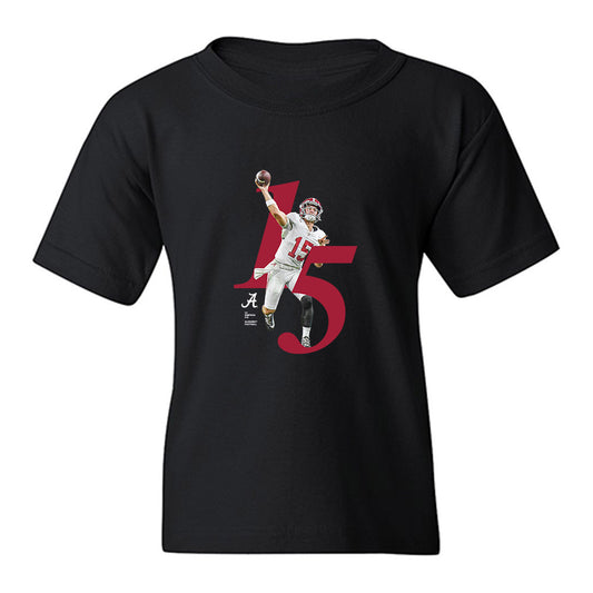 Alabama - NCAA Football : Ty Simpson - Breakthrough Series Youth T-Shirt-0