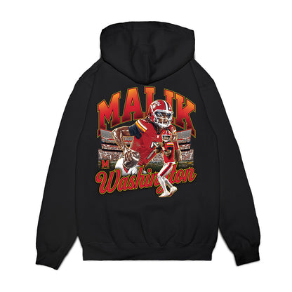 Maryland - NCAA Football : Malik Washington - Collage Premium Hooded Sweatshirt-1
