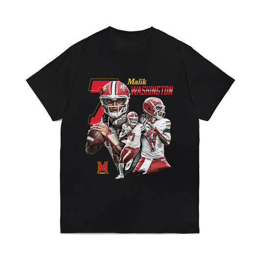 Maryland - NCAA Football : Malik Washington - Collage Comfort Colors T-Shirt-0