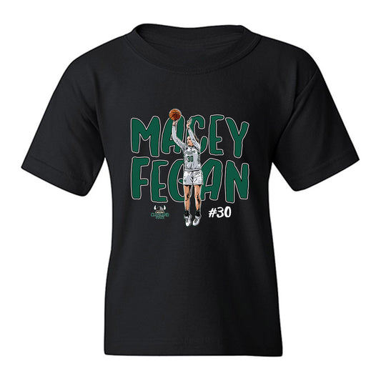 Cleveland State - NCAA Women's Basketball : Macey Fegan - Caricature Youth T-Shirt-0