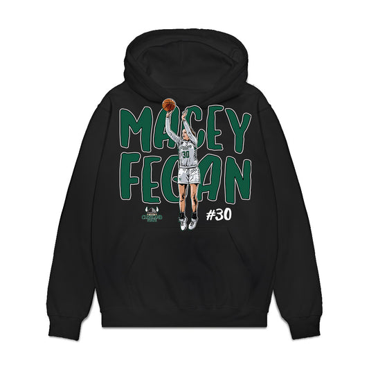 Cleveland State - NCAA Women's Basketball : Macey Fegan - Caricature Premium Hooded Sweatshirt-0
