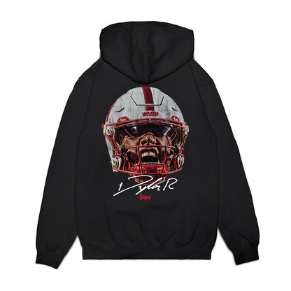 Nebraska - NCAA Football : Dylan Raiola - Game Face Premium Hooded Sweatshirt-1
