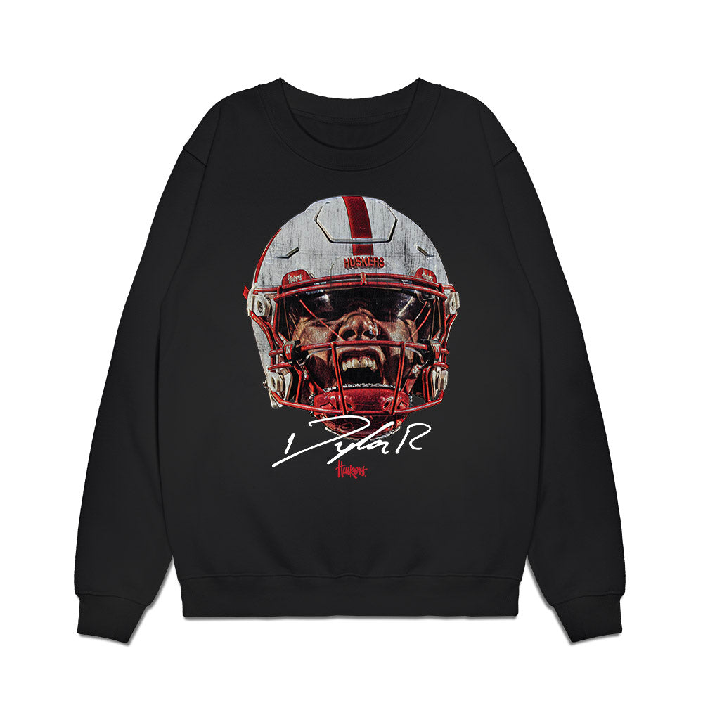 Nebraska - NCAA Football : Dylan Raiola - Game Face Premium Crewneck Sweatshirt-0
