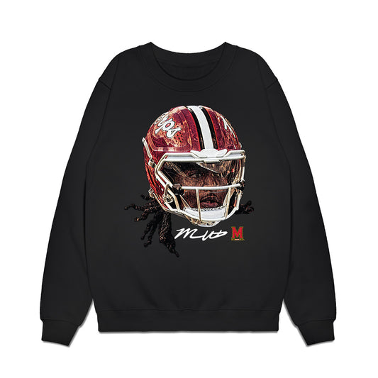 Maryland - NCAA Football : Malik Washington - Game Face Premium Crewneck Sweatshirt-0