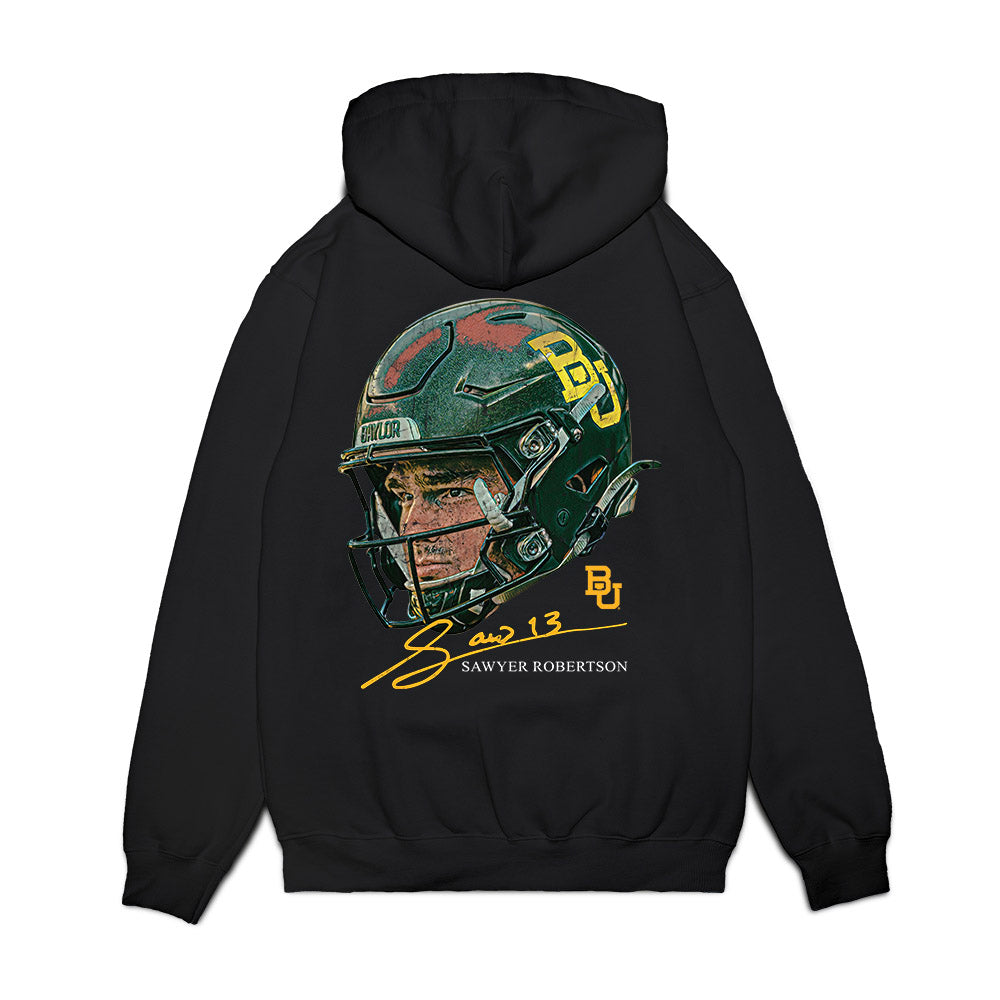Baylor - NCAA Football : Sawyer Robertson - Game Face Premium Hooded Sweatshirt-1
