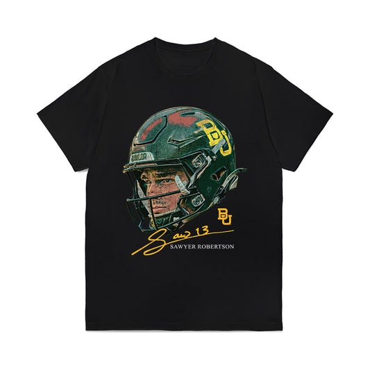 Baylor - NCAA Football : Sawyer Robertson - Game Face Comfort Colors T-Shirt-0