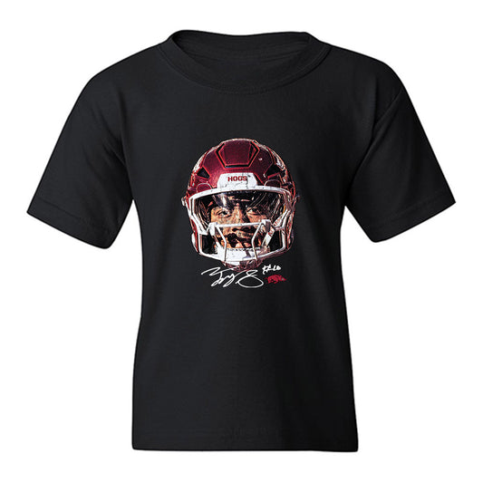 Arkansas - NCAA Football : Taylen Green - Game Face Youth T-Shirt-0