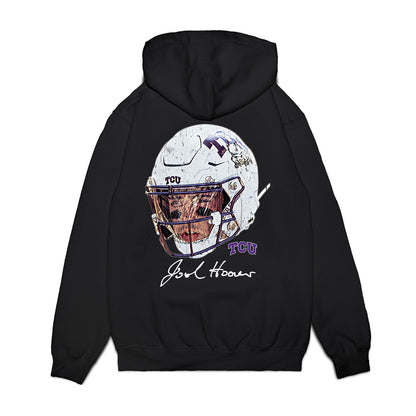 TCU - NCAA Football : Josh Hoover - Game Face Premium Hooded Sweatshirt-1