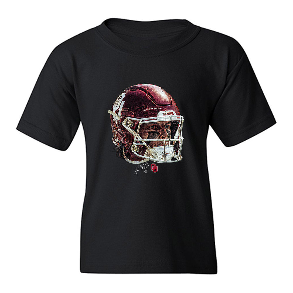 Oklahoma - NCAA Football : John Mateer - GameFace Youth T-Shirt-0