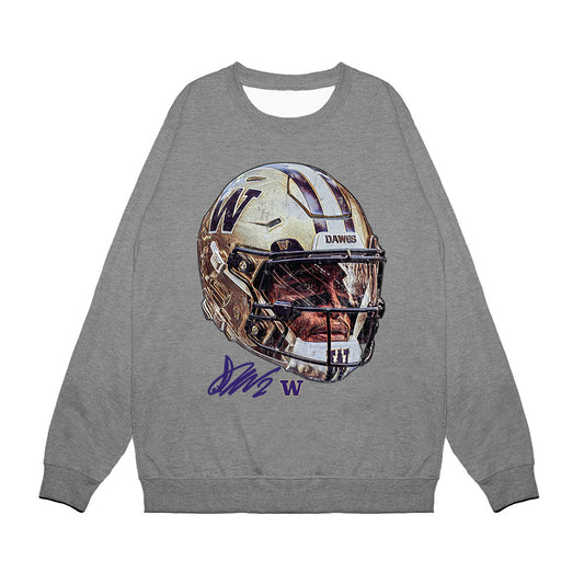Washington - NCAA Football : Demond Williams Jr - Game Face Premium Crewneck Sweatshirt-0
