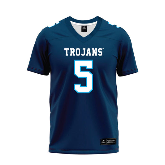 Dakota State - NCAA Football : Alec Austin - Navy Premium Football Jersey-0