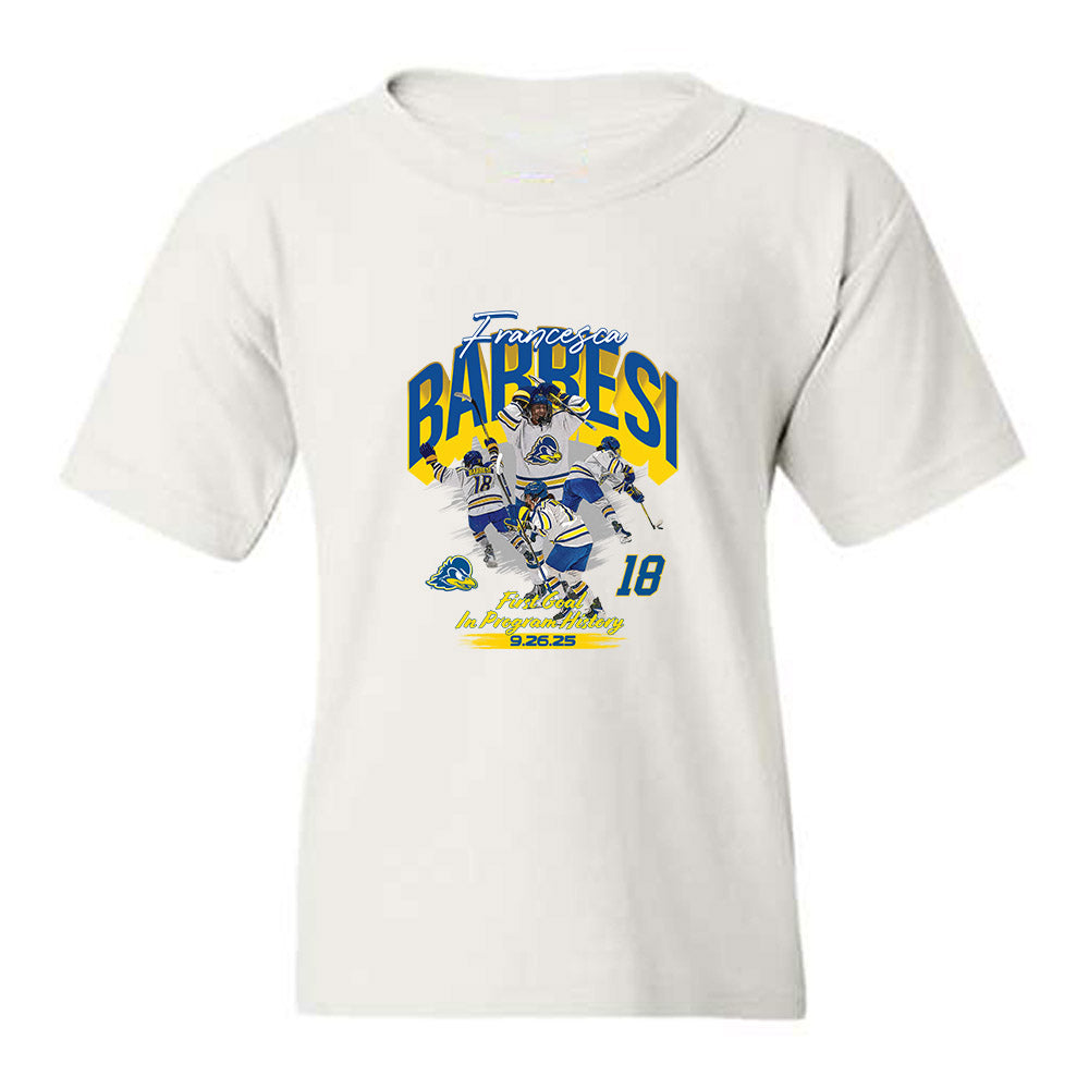 Delaware - NCAA Ice Hockey : Francesca Barresi - Collage Youth T-Shirt-0